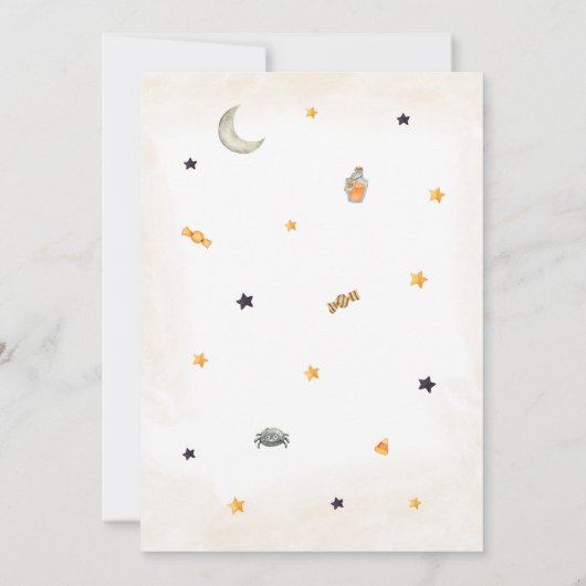 Orange eine kleine Boo Baby Dusche Einladung (Rückseite)