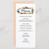 Orange Eine kleine Süsse befindet sich auf der Way Menükarte (Vorne/Hinten)