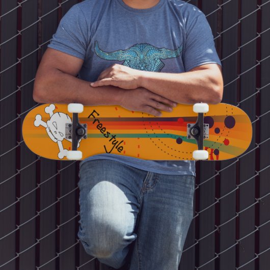 Orange einfaches Design Skateboard (Außenbereich 3)