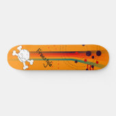 Orange einfaches Design Skateboard (Horizontal)