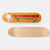 Orange einfaches Design Skateboard (Horizontal)