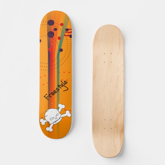 Orange einfaches Design Skateboard (Vorderseite)