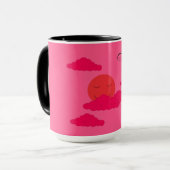 Orange Einstellung der Sonne in Red Sky Tasse (Vorderseite Links)