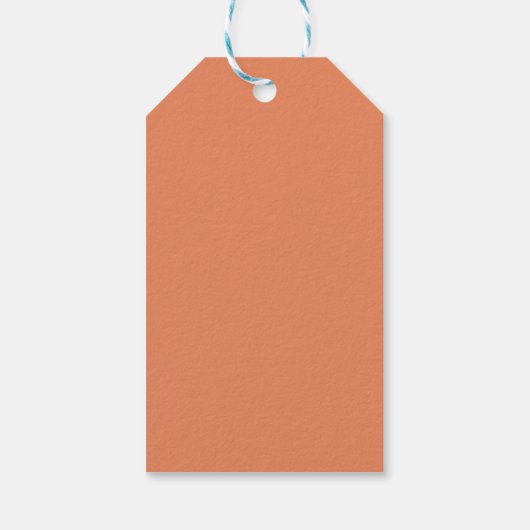 Orange-Elefantenmarke Geschenkanhänger (Rückseite)