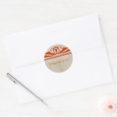 Orange Elegant Deko Danke Stickers (Umschlag)