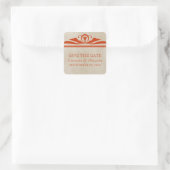 Orange Elegant Deko Save the Date Stickers (Tasche)