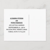 Orange Elegant Quartieren Save the Date Postkarte (Rückseite)