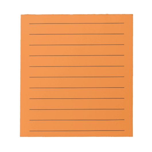 Orange Elegant & Vibrannt Stationery Notizblock (Vorderseite)