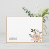 Orange Elegante Blume Wreath Karte (Stehend Vorderseite)