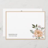 Orange Elegante Blume Wreath Karte (Vorne/Hinten)