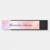 Orange Elegante Modernes Berufliches Büro Türschild (Vorderseite )