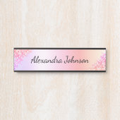 Orange Elegante Modernes Berufliches Büro Türschild (Vorderseite )