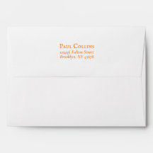 Orange | Elegante Serif-12x18 Einladung