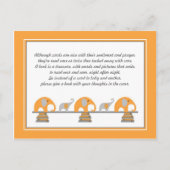 Orange Elephant Insert for Book Baby Shooter Einladungspostkarte (Vorderseite)