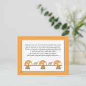 Orange Elephant Insert for Book Baby Shooter Einladungspostkarte (Stehend Vorderseite)