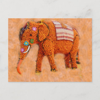 Orange Elephant Postkarte