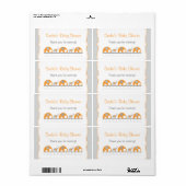 Orange Elephants Baby Dusche Wasser Flasche favori (Vorne)