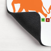 Orange Elephants Walking Mousepad (Ecke)