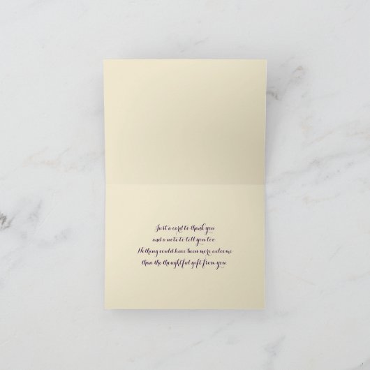 Orange, Elfenbeinkühe, Lila Dankeschön, Note Card Dankeskarte (Innenseite)