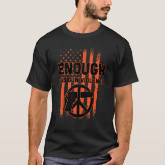 Orange End Gun Gewalt Sensibilisierung Tag Us Flag T-Shirt