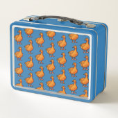 Orange Enten-Kinder Metall Brotdose (Rückseite)