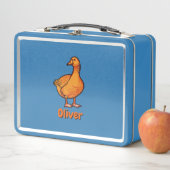 Orange Enten-Kinder Metall Brotdose (Beispiel)