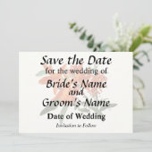 Orange Epidendrum Orchidee Save The Date (Stehend Vorderseite)
