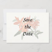 Orange Epidendrum Orchidee Save The Date (Rückseite)