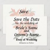 Orange Epidendrum Orchidee Save The Date (Vorne/Hinten)
