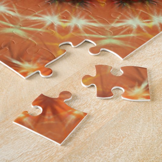 Orange ErdKaleidoskop-Mandala-Puzzle Puzzle (Seite)