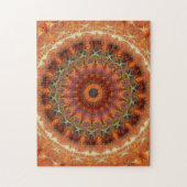 Orange ErdKaleidoskop-Mandala-Puzzle Puzzle (Vertikal)