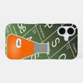 Orange Erlenmeyer Flask (mit Initials) Chemie iPhone 16 Hülle (Rückseite (Horizontal))