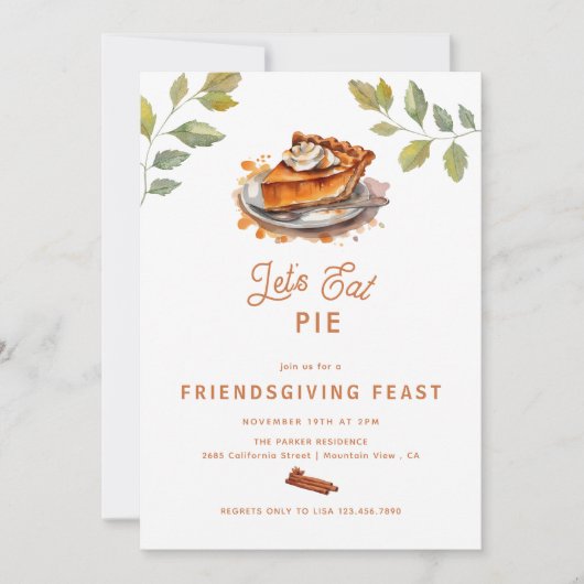 Orange | ERNTEDANK Einladung (Vorderseite)