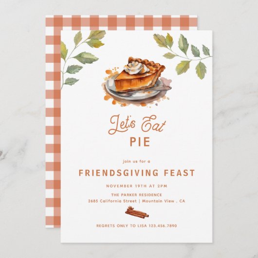 Orange | ERNTEDANK Einladung (Vorne/Hinten)