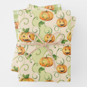 ORANGE ERNTEDANK PUMPKINS MIT GRÜNEN BLÄTTER (Beispiel)