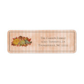 Orange Erntedank Pumpkins und Squash Label (Vorne)