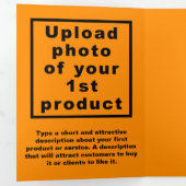 Orange Erntedank Trifold Card Dreifach Gefaltete Karte (Innen Erste Seite)