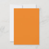 Orange Erstelle deinen eigenen Text Benutzerdefini Dankeskarte (Rückseite)