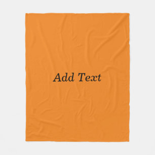 Orange Erstelle deinen eigenen Text Benutzerdefini Fleecedecke