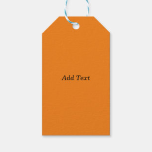 Orange Erstelle deinen eigenen Text Benutzerdefini Geschenkanhänger