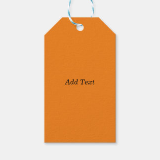 Orange Erstelle deinen eigenen Text Benutzerdefini Geschenkanhänger