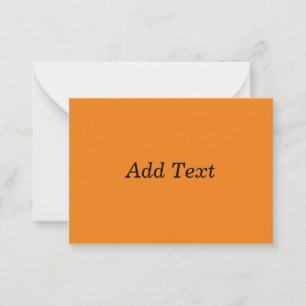 Orange Erstelle deinen eigenen Text Benutzerdefini Mitteilungskarte