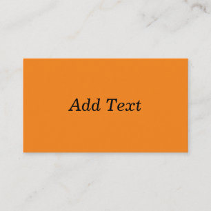 Orange Erstelle deinen eigenen Text Benutzerdefini Visitenkarte