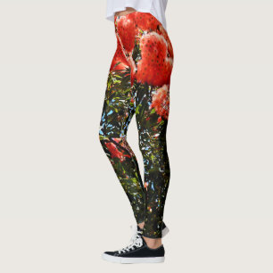 Orange Eukalyptus Blume Tree, Leggings