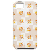 Orange Eulen-Illustrations-Muster Case-Mate iPhone Hülle (Rückseite)