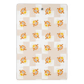 Orange Eulen-Illustrations-Muster Mini Klemmbrett (Rückseite)