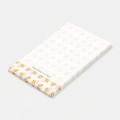 Orange Eulen-Illustrations-Muster Post-it Klebezettel (angewinkelt)