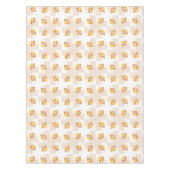 Orange Eulen-Illustrations-Muster Tischdecke (Vorderseite)