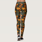 Orange Exercise Zantedeschia Absolventen Leggings (Rückseite)