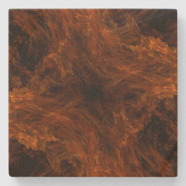 Orange Explosion Fraktal Square Untersetzer